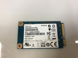 ★中古動作品★SanDisk MSATA SSD 16GB SDSA5DK-008G Drive 内臓SSD★送料無料★初期保障あり