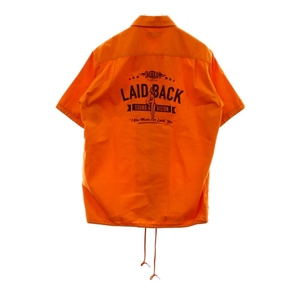 HYSTERIC GLAMOUR ヒステリックグラマー LAID BACK エンジニア バックプリント 半袖シャツ オレンジ 02202AH06