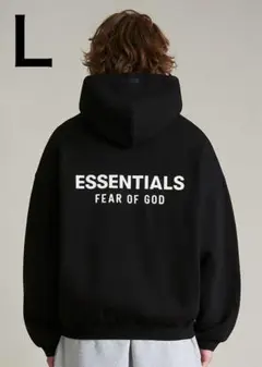 ESSENTIALS Fleece Hoodie / Black / L