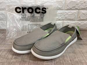 ☆未使用品　crocs クロックス　walu men ローファーワルー　light grey/white 29.0cm US M11