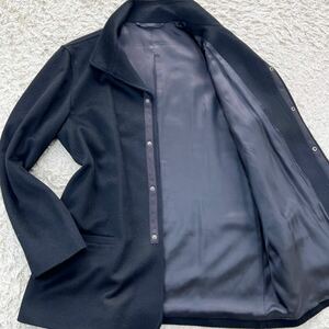 カシミヤ100%XL!!! アルマーニコレッツォーニ『定価100万円相当』ARMANI COLLEZIONI ステンカラーコート 50 LUXURY 極暖◎ ロング丈◎ 秋冬