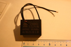 ( CBB61　2.2uF 450VAC 50/60Hz ) キャパシター　モーター始動　フィルムコンデンサー　fan capacitor