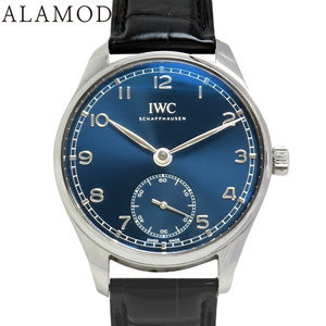 【2022年保証書付】IWC ポルトギーゼ オートマティック40 IW358305 SS/アリゲーター 自動巻き ブルー メンズ 40802111320【アラモード】