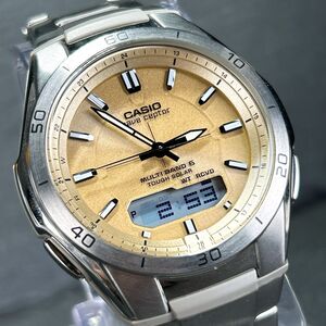 美品 CASIO カシオ WAVE CEPTOR ウェーブセプター マルチバンド6 WVA-M640D-9A 腕時計 アナデジ 電波ソーラー タフソーラー 動作確認済み