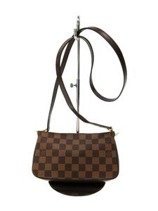 LOUIS VUITTON◆ポシェット・アクセソワール_ダミエ・エベヌ_BRW/PVC/BRW