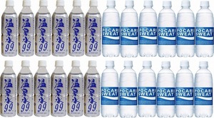 水分補給飲料24本セット(温泉水99(鹿児島県)12本 ポカリスエット12本) 500ml×24本