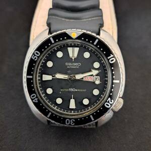 セイコー　SEIKO　ダイバーズウォッチ　サードダイバー　タートル　6309-729B_F1　ウレタンベルト付き　動作確認済み