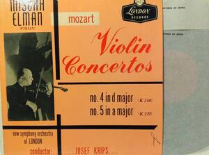 ♪ 英LONDON(DECCA) / LL1271 D/G (LXT5078) ♪ Mozart Elman モーツァルト エルマン