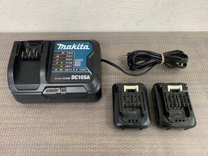 ☆14410-f マキタ/Makita バッテリー BL1015 2点/充電器 DC10SA セット 電動工具☆