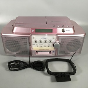 E3-632　CD-MD PORTABLE SYSTEM Victor ビクター CD MD ラジオ カセット ポータブル プレイヤー RC-Z1MD-P 中古品