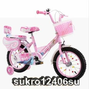 16インチ 補助輪付き 子供用 女の子 可愛い ピンク 自転車 組立済 青 カゴ 4歳 5歳 6歳 7歳 8歳 9歳 新品