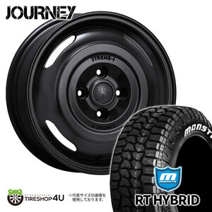 4本セット JOURNEY ジャーニー 14x4.5J 4/100 +43 SBK MONSTA モンスタ RTハイブリッド R/T 165/65R14 WL デリカミニ ハスラー 軽自動車