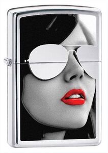 Zippo ジッポライター 女性 レディ サングラス リップ BSSUNGLASSES クロムメッキ 28274 メール便可