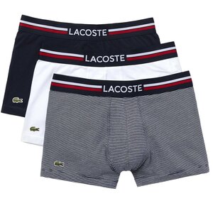 * ラスト * LACOSTE ラコステ ボクサーパンツ アンダーウエア トリコロールボーダー 3枚セット XL / Multi *