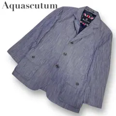 Aquascutum アクアスキュータム ストライプ テーラード ジャケット M