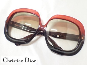 6051[T]存在感有♪Christian Dior ディオール サングラス グラデーション 大き目のフレーム Optyl