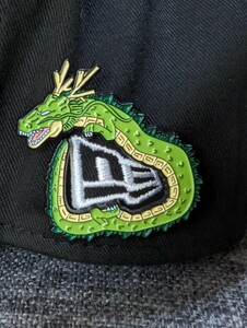 海外限定 ニューエラ用 カスタムピンバッジ 縁起の良いチャイニーズドラゴン 龍 グリーン 神龍 NEWERA 野球帽 ベースボールキャップ MLB 2