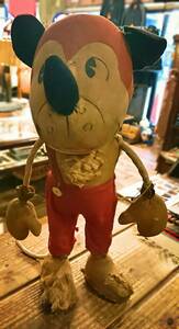 30s vintage antique Mickey mouse? animal boxing figureヴィンテージ アンティーク ミッキーマウス？ レア コレクション