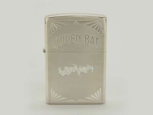 1円 未使用 Zippo ジッポー GOLDEN BAT ゴールデンバット オイル ライター シルバーカラー EQ507