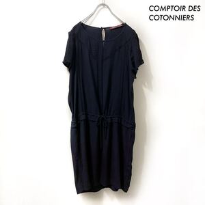 【送料無料】COMPTOIR DES COTONNIERS★半袖ワンピース ネイビー 紺