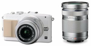 【中古】OLYMPUS ミラーレス一眼 PEN Lite E-PL5 ダブルズームキット ホワイト E-PL5 DZKIT WHT