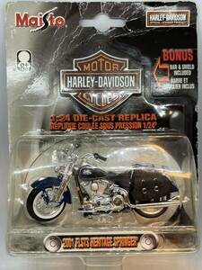 Maisto マイスト 1/24 Harley 2001 FLSTS HERITAGE SPRINGER ハーレー ヘリテイジ スプリンガー ブリスターパック ミニバイク プラモデル .