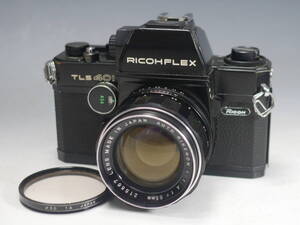 ◆RICOH RICOHFLEX【TLS401】ブラック+【AUTO RIKENON 1:1.4 f=55mm】一眼レフ 難有り・現状品 リコー