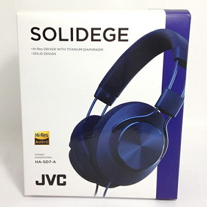 【中古】JVCケンウッド SOLIDEGE ステレオヘッドホン HA-SD7-A ハイレゾ音源対応 ブルー