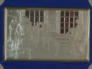 The Bicentennial Council of the 13 Original States Silver Ingot "Government of Massachusetts" (Franklin Mint) (FM4D) 