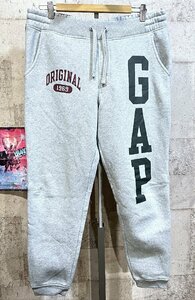 GAP ビッグロゴ スウェットパンツ M メンズ ギャップ グレー ジョガーパンツ