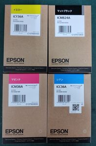 ■未使用■EPSON エプソン 純正カートリッジ 4色 ICMB24A ICC36A ICY36A ICM36A マットブラック シアン イエロー PX-6250S/6550