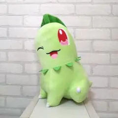 ポケットモンスター めちゃもふぐっと ほぺぴたぬいぐるみ　～チコリータ～