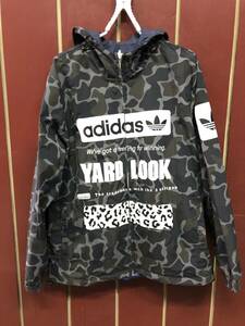 中古☆リバーシブルナイロンジャケット☆adidas/アディダス☆Lサイズ