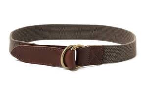 BEAMS PLUS ビームスプラス ARTS & CRAFTS AGING W RING COMBI BELT ダークブラウン 現行品欠品サイズ L-XL 未使用品