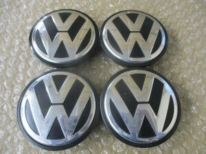 VW フォルクスワーゲン 純正 アルミホイール用 センターキャップ 中古４個/4枚 ゴルフ 5 6 パサート ヴァリアント ティグアン トゥーラン