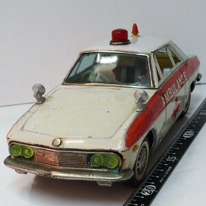 イチコー【初代 日産シルビア NISSAN SILVIA AMBULANCE救急車 フリクション】当時物ブリキ製 自動車 TIN TOY■ニッサン ICHIKO【箱無】0675