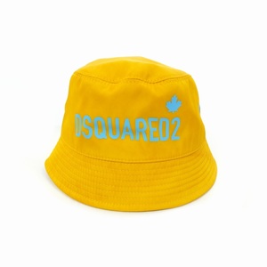 ディースクエアード DSQUARED2 One Life One Planet コレクション ハット 帽子 ロゴ プリント S イエロー ブルー S82HA0031 国内正規 メン