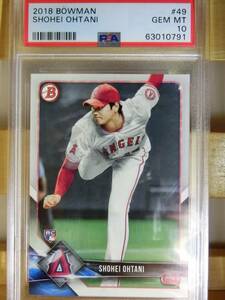 [PSA１０] ２０１８/大谷翔平/Topps　BOWMAN/ ルーキーカード　鑑定済