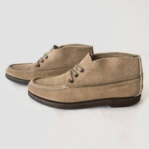 ★Russell Moccasin 7.5 チャッカーブーツ ベージュ スエード ラッセルモカシン 古着 アメトラ アウトドア MADE IN USA アメリカ製 米国製