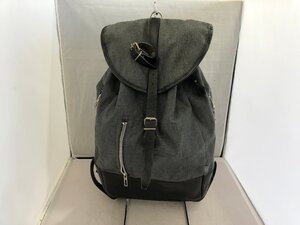 【PORTER】ポーター　リュックサック・デイパック　グレー×ブラック　キャンバス×レザー　SY02-GSP