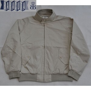 サイズ４２（XＬ~ＸＸＬ相応）BARACUTA BLUE LINE ハリントンジャケット　バラク－タスイングトップ　ベージュ　新品　ゴルフウエアー