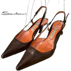 b487 Santoni サントーニ サンダル ブラウン メジャー採寸23㎝ 靴