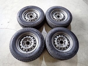 YS14322【送料無料195/70R14】トヨタ純正スチール 130 クラウン純正 ダンロップ 中古スタッドレス ■14×5.5J 114.3/5H ET約30■