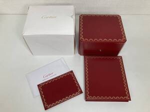 【付属品のみ】Cartier カルティエ 腕時計用 空箱 外箱 内箱 レッド系 縦13cm×横15cm×高さ9cm 冊子/説明書 KM348