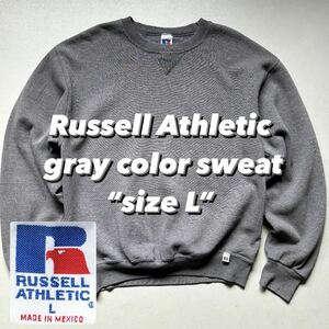 Russell Athletic gray color sweat “size L” ラッセルアスレチック グレースウェット 古着