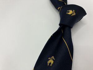 【超美品】BrooksBrothers　ブルックスブラザーズ　ロゴ＆レジメンタル柄 ネクタイ 3本以上 送料無料 メンズ ブラックネイビー　0102217