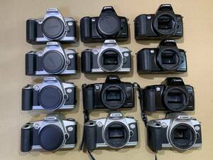 【12個】キャノン Canon EOS Kiss フィルムカメラ ボディ 大量 まとめて ジャンク セット まとめ (707)p9833