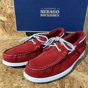 SEBAGO SPINNAKER US9 27cm US9.5 27.5cm RED セバゴ ヌバック スウェード レザー デッキ シューズ DOCKSIDES