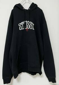 STUSSY/ステューシー 刺繍ロゴ入り　パーカー　size XL