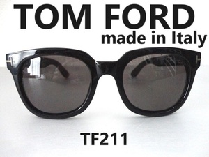 イタリア製■TOM FORD：トムフォード■TF211 AF■ウエリントン タイプ サングラス■ブラック■メガネ